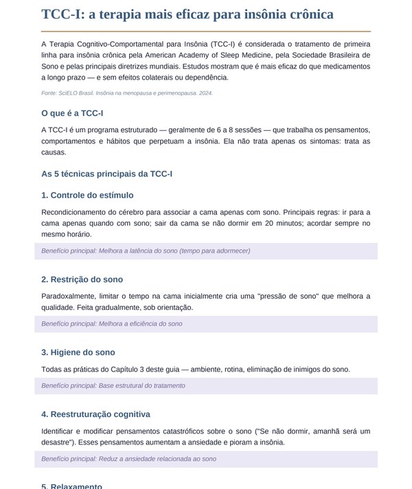 Checklist da noite do DORMIR BEM